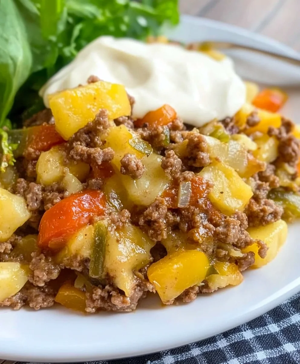 Slow Cooker Hamburger Hash