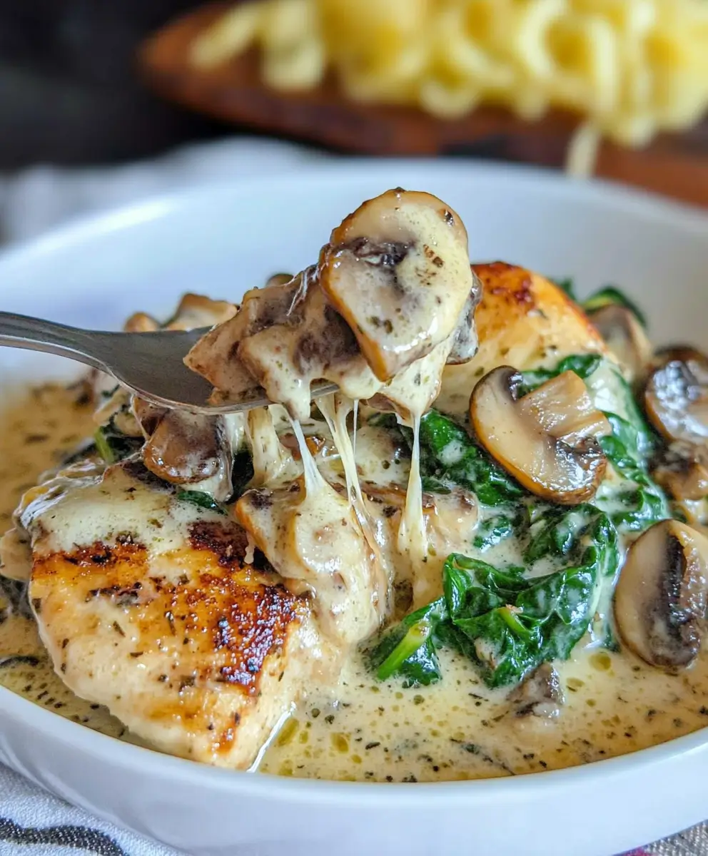 Chicken spinach and mushroom