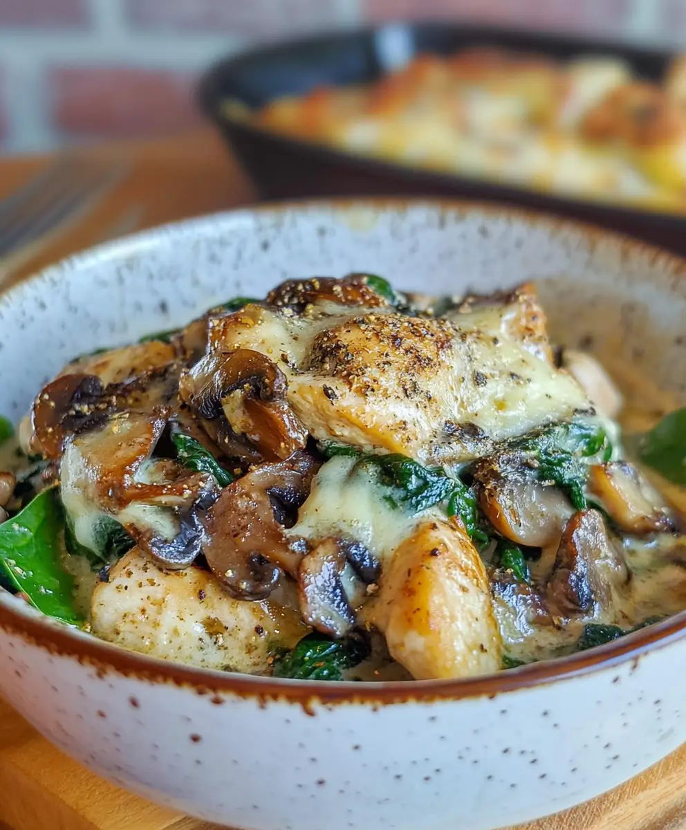 Chicken spinach and mushroom