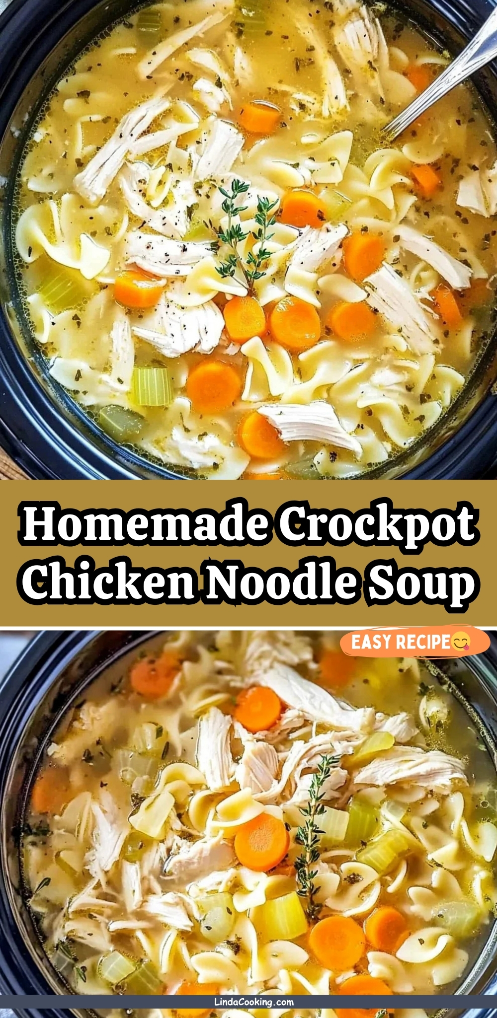 Homemade Crockpot Chicken Noodle Soup