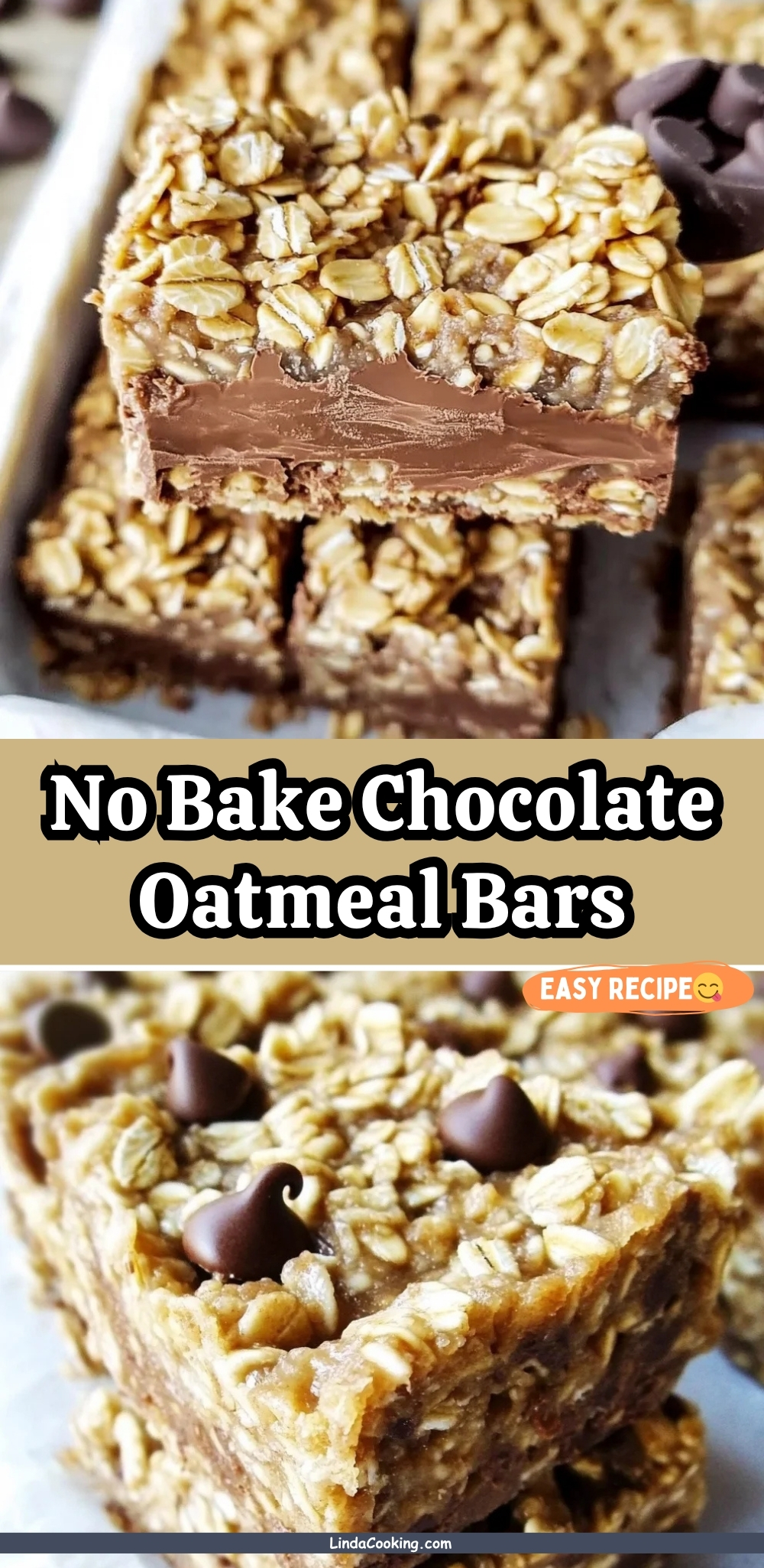 No Bake Chocolate Oatmeal Bars