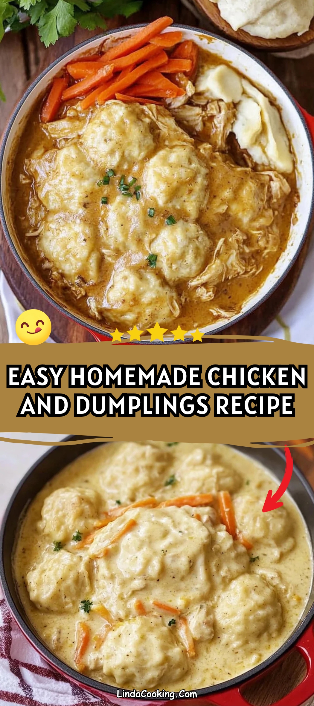 EASY HOMEMADE CHICKEN AND DUMPLINGS RECIPE