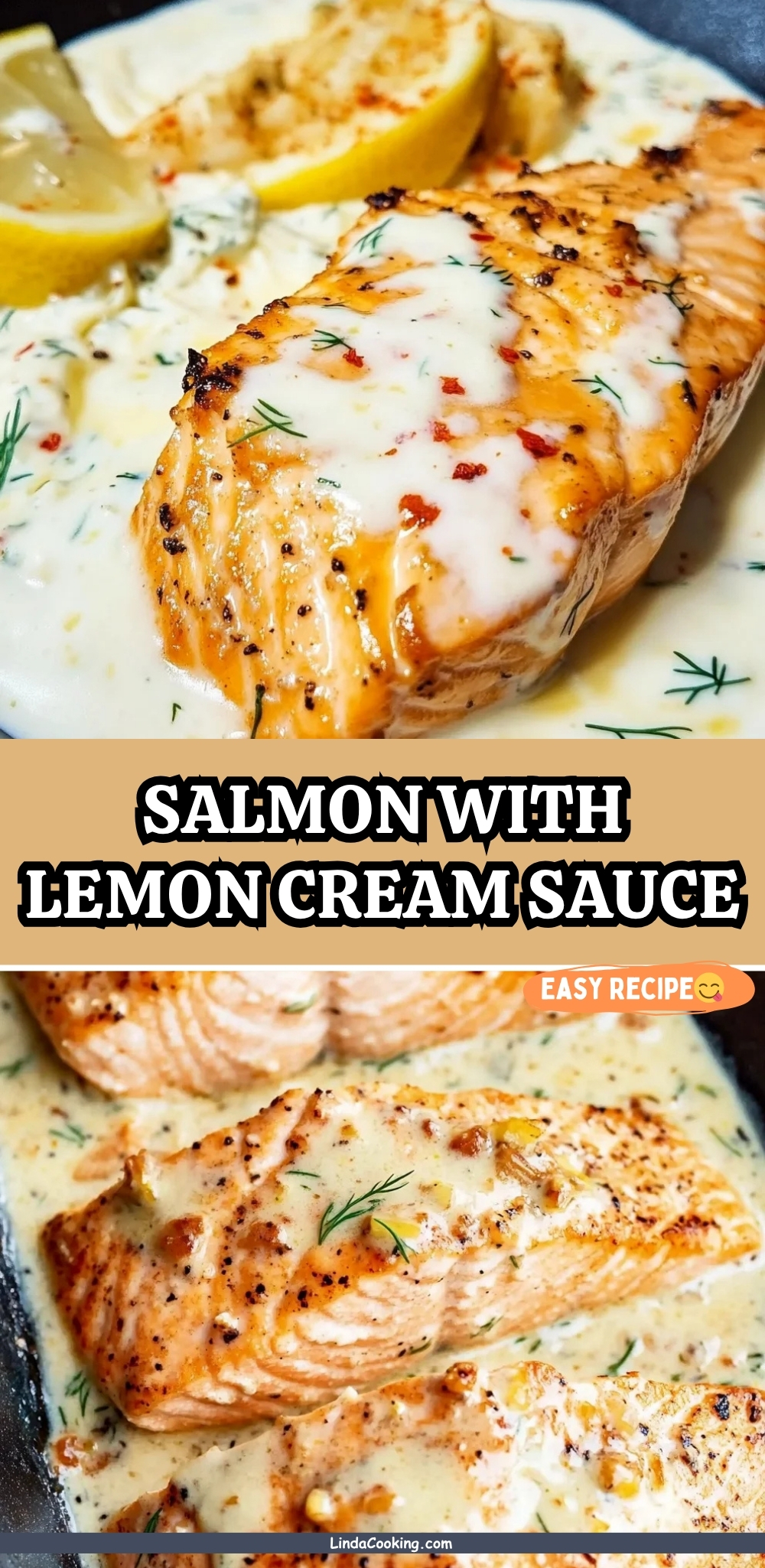 SALMON WITH LEMON CREAM SAUCE