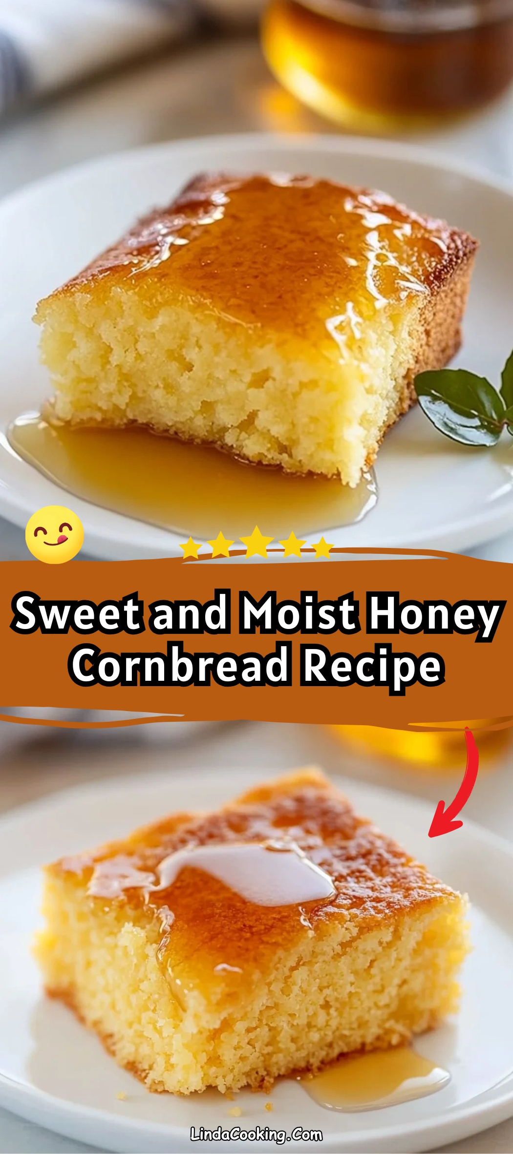 Sweet and Moist Honey Cornbread Recipe