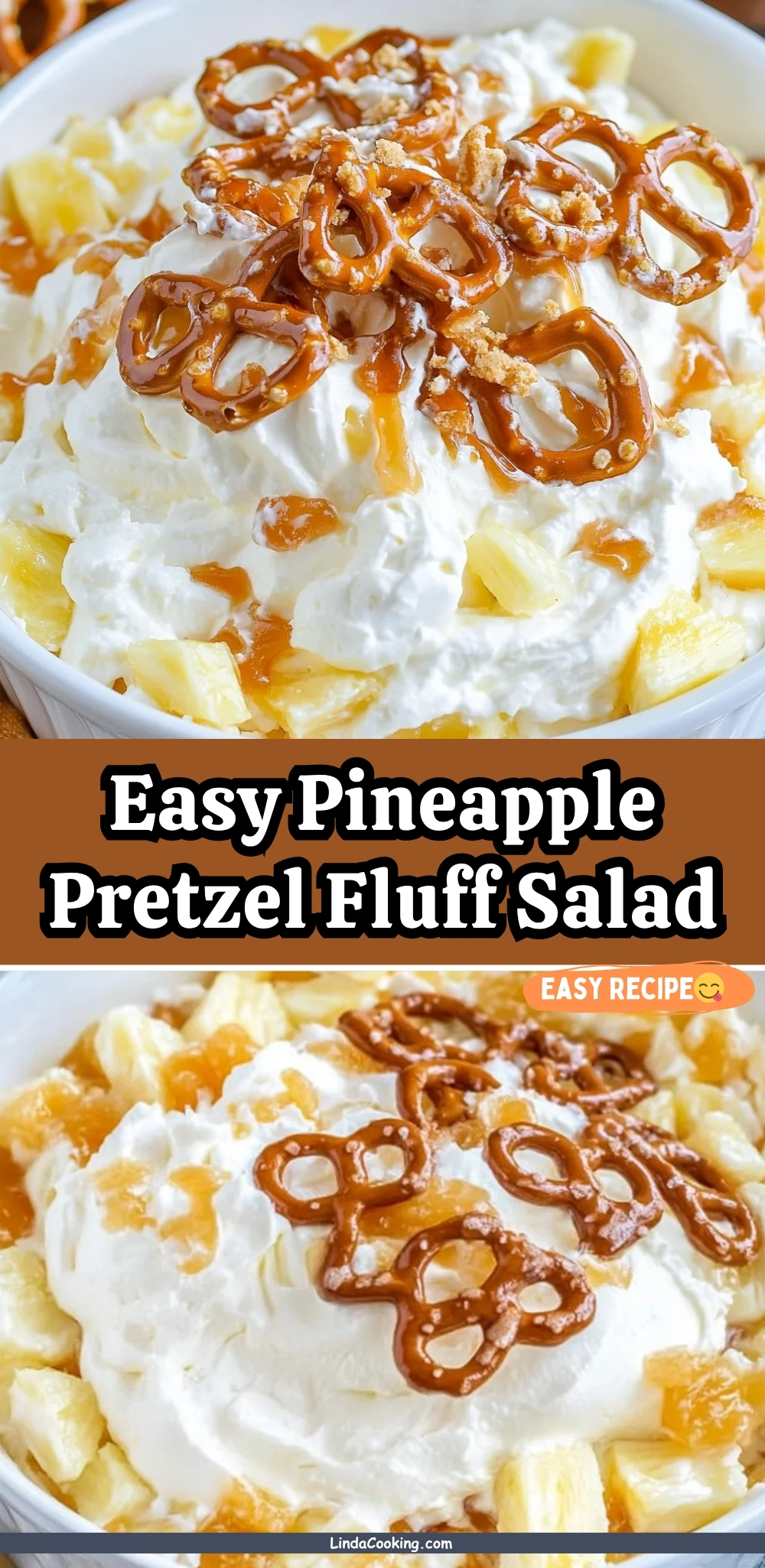 Easy Pineapple Pretzel Fluff Salad