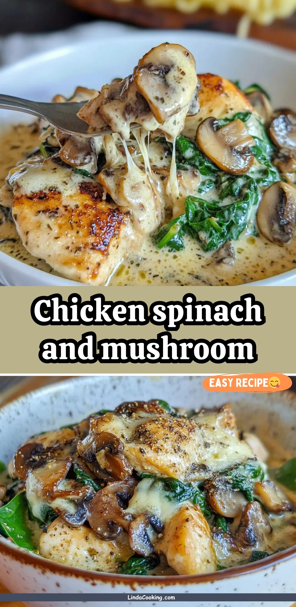 Chicken spinach and mushroom