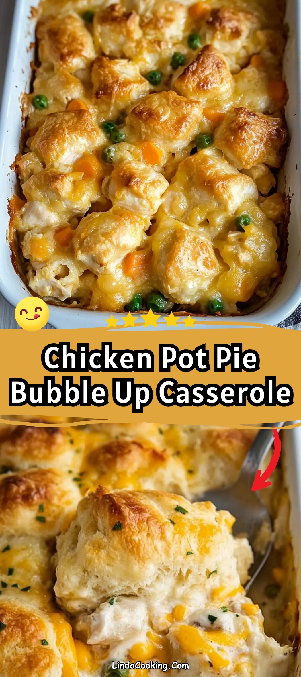 Chicken Pot Pie Bubble Up Casserole