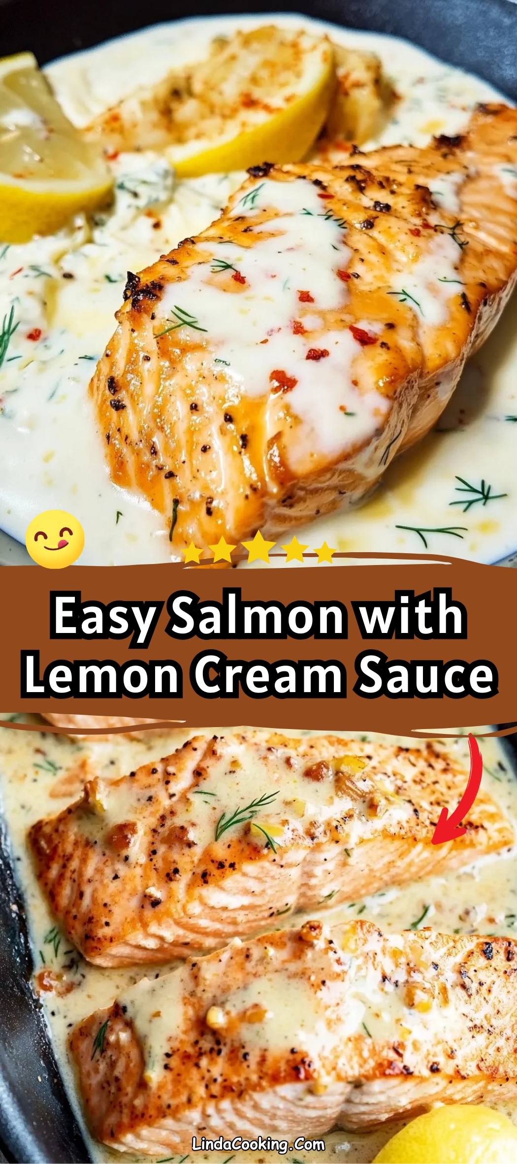 SALMON WITH LEMON CREAM SAUCE