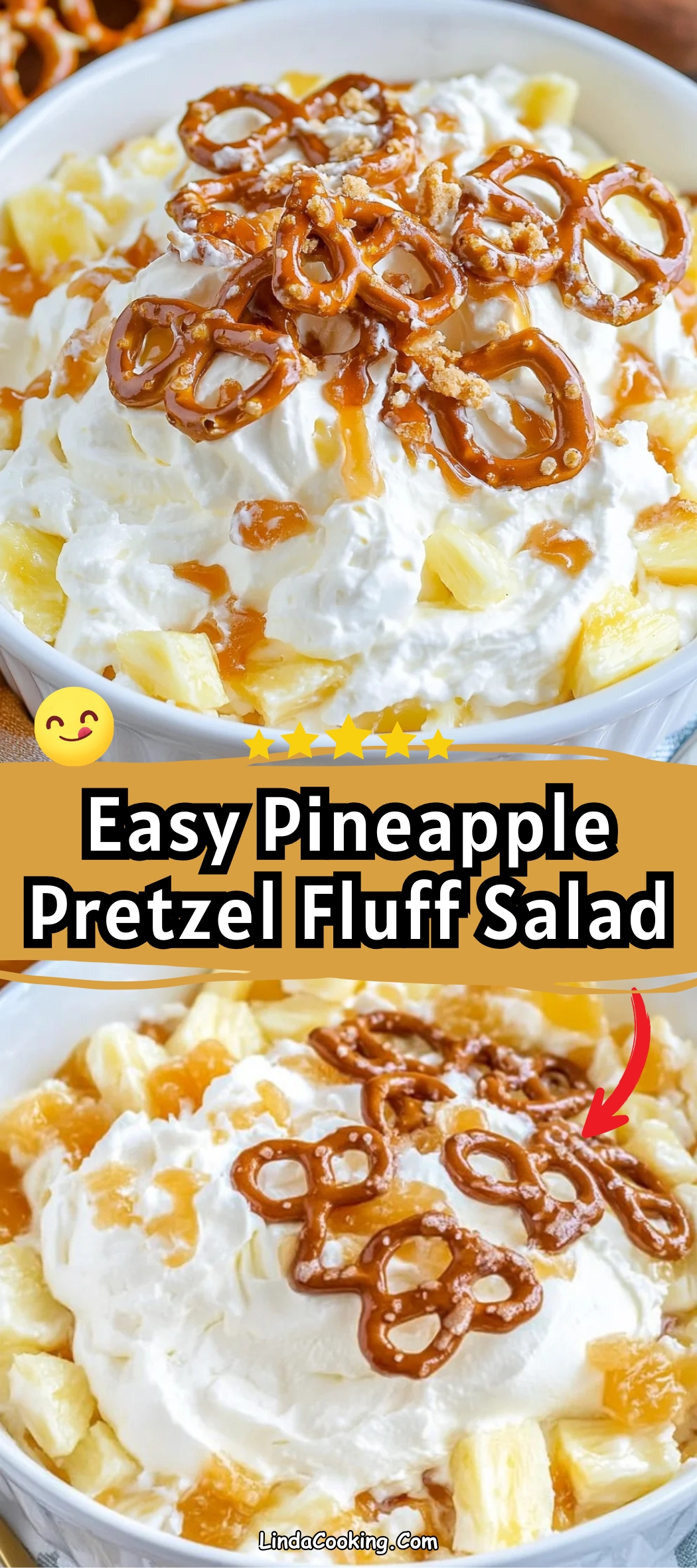 Easy Pineapple Pretzel Fluff Salad