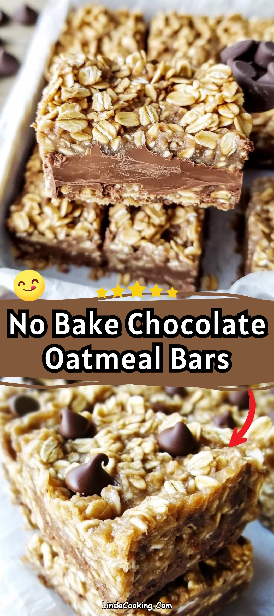 No Bake Chocolate Oatmeal Bars