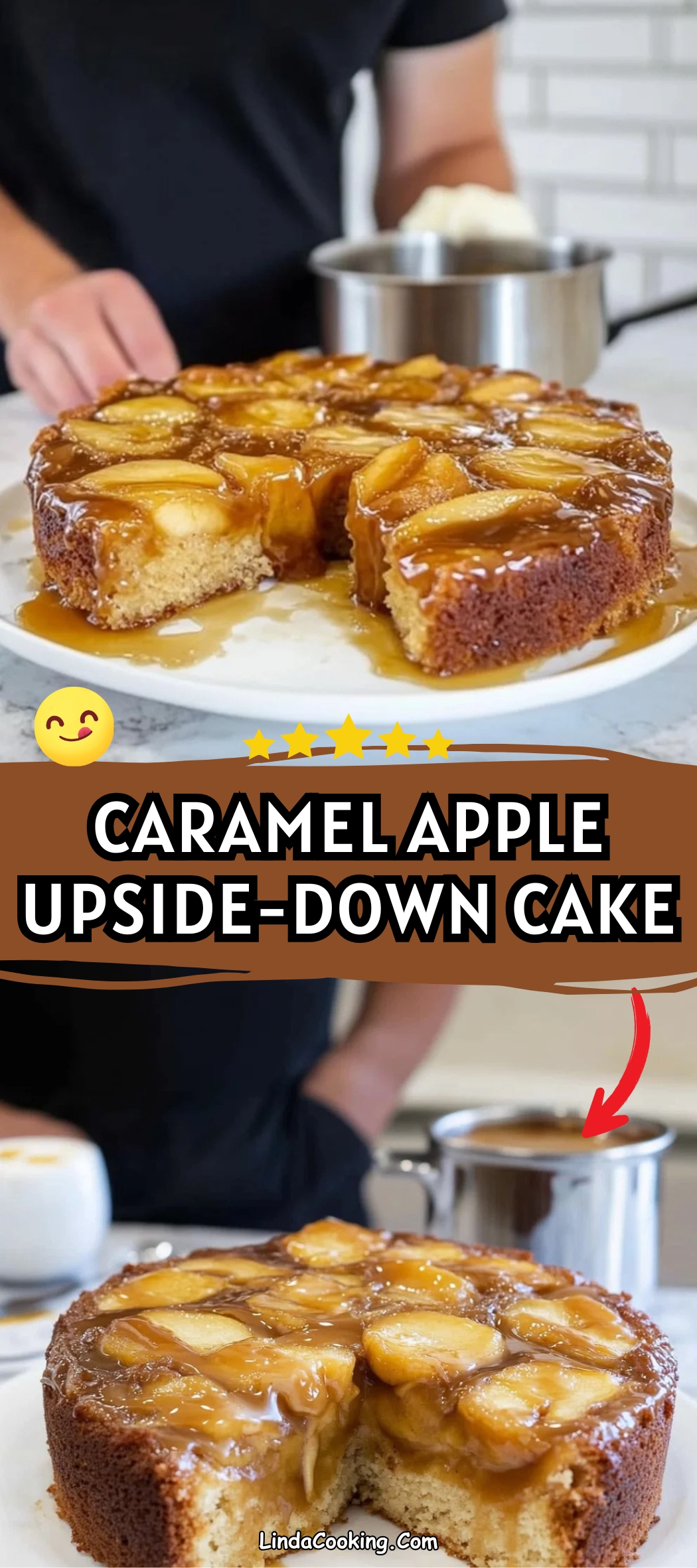 CARAMEL APPLE UPSIDE-DOWN CAKE