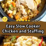 EASY SLOW COOKER CHICKEN AND STUFFING