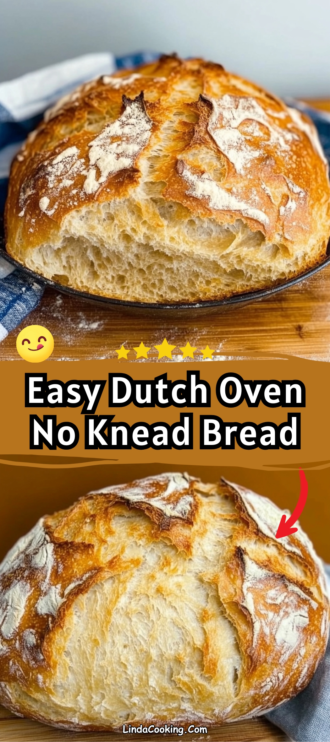 EASY DUTCH OVEN NO KNEAD BREAD