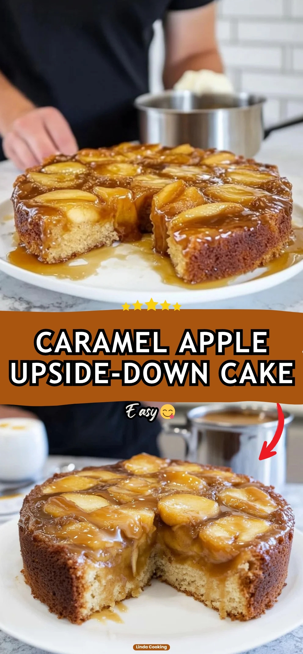 CARAMEL APPLE UPSIDE-DOWN CAKE