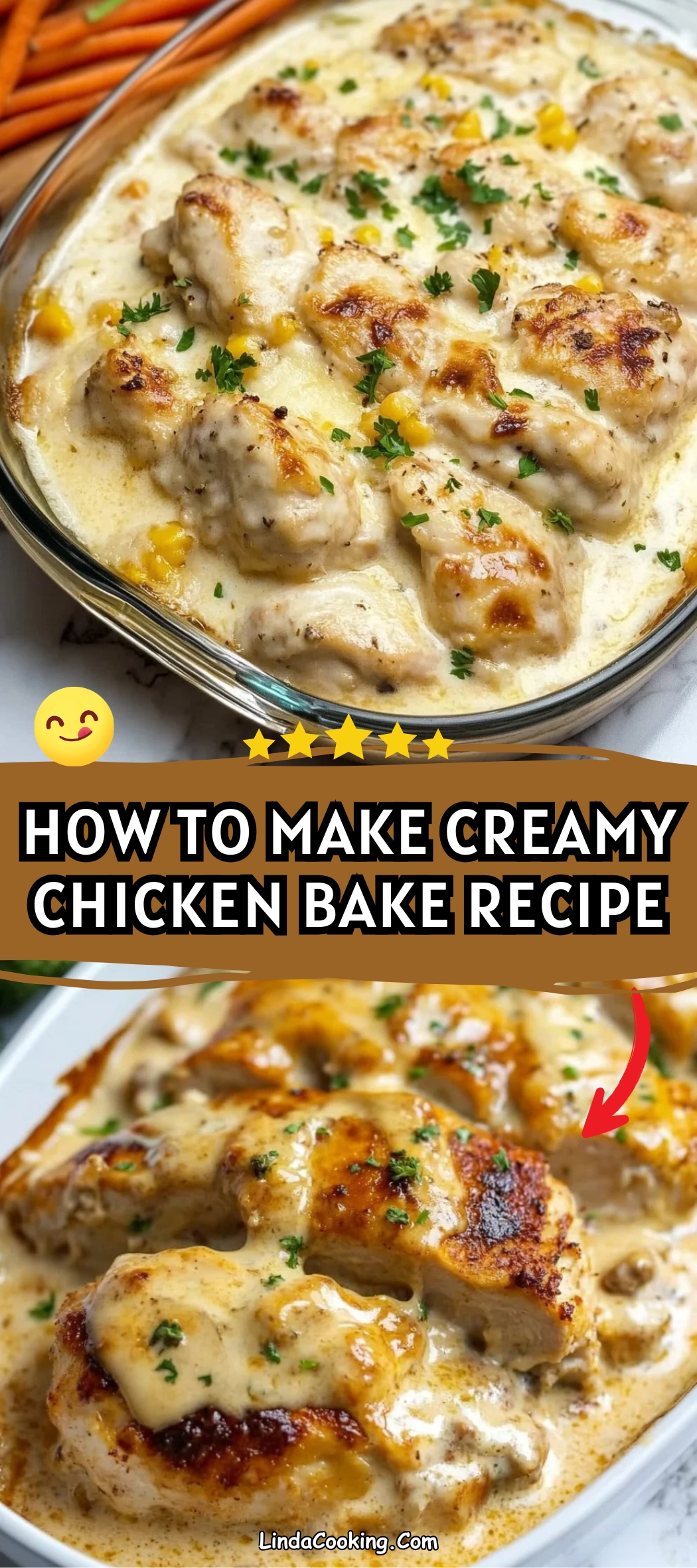 HOW TO MAKE CREAMY CHICKEN BAKE RECIPE
