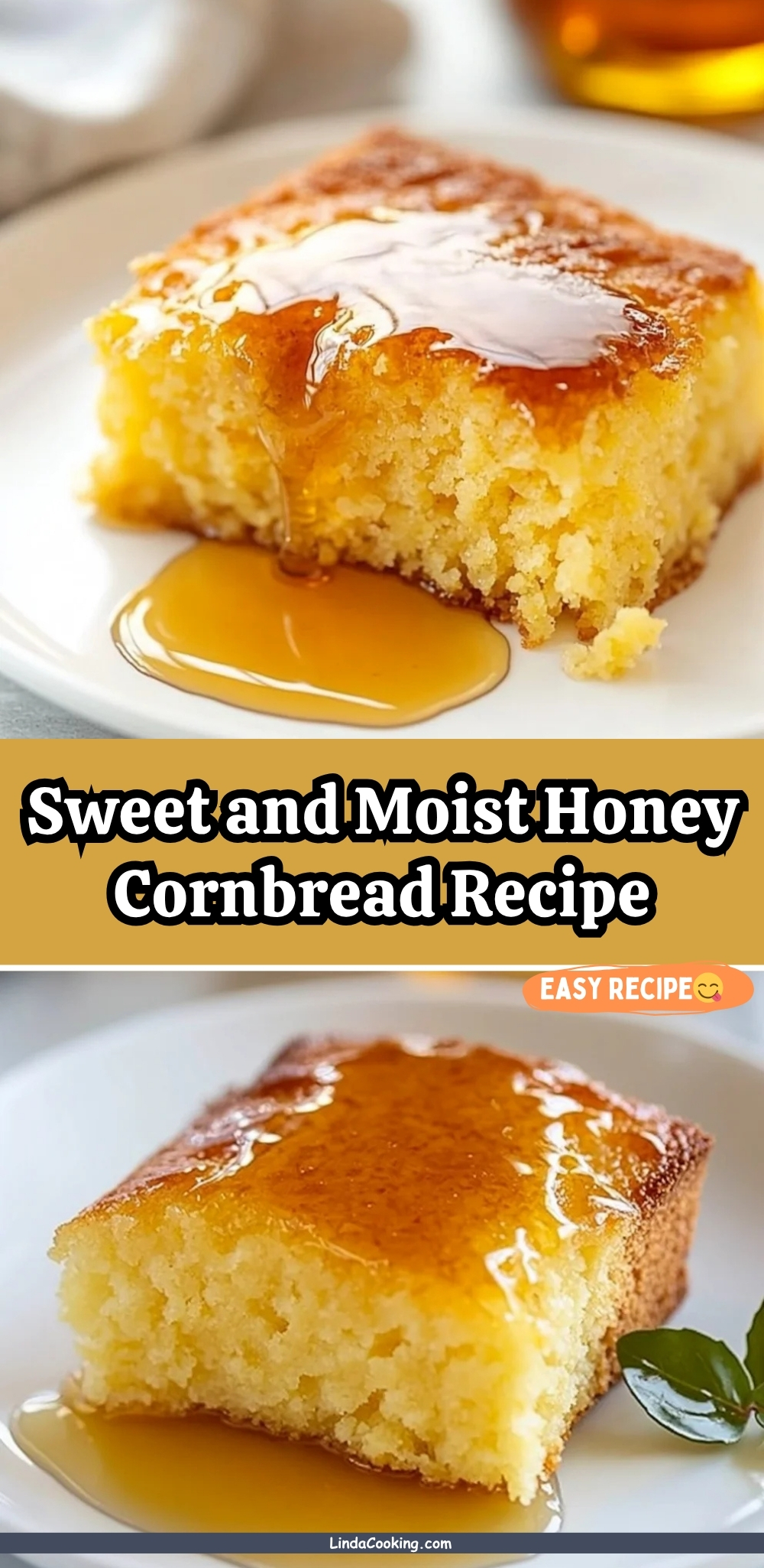 Sweet and Moist Honey Cornbread Recipe