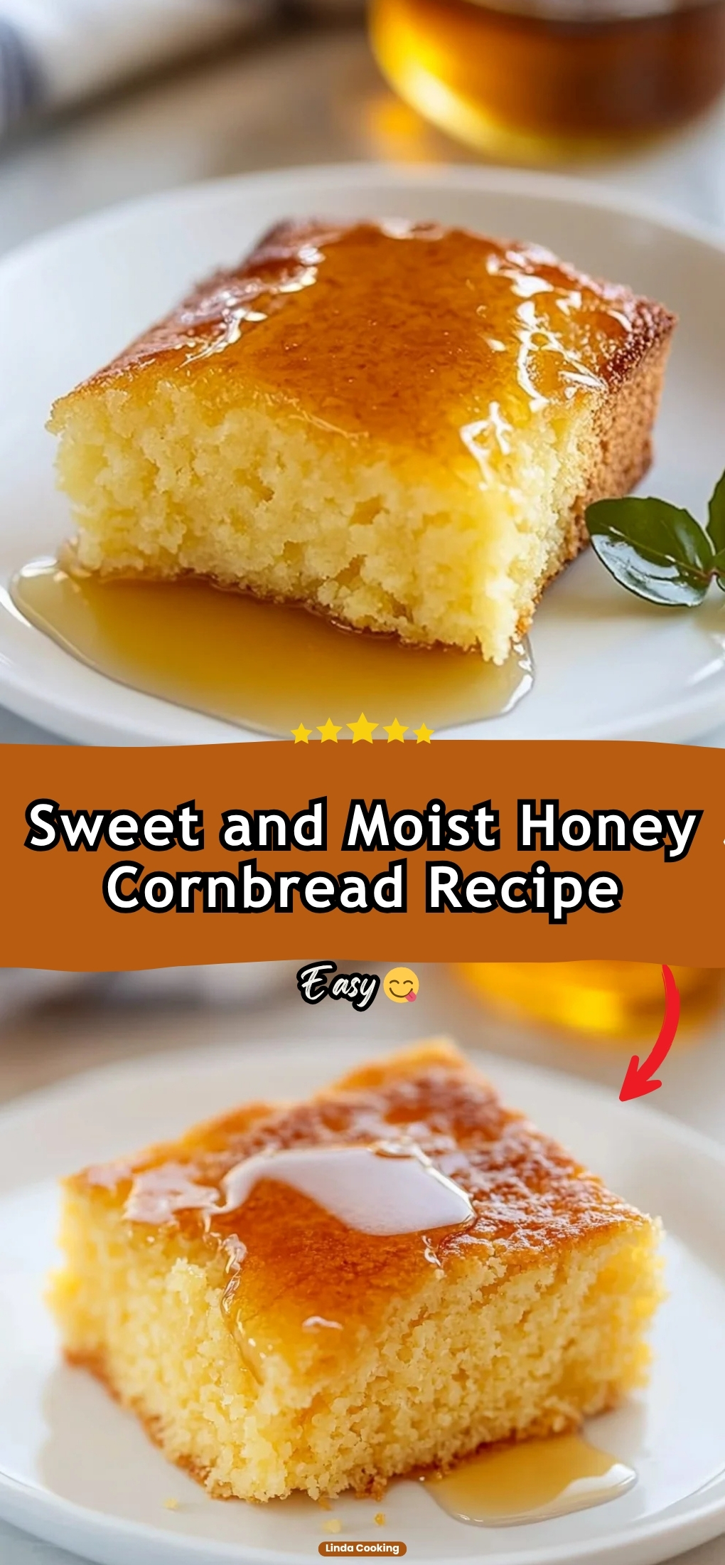 Sweet and Moist Honey Cornbread Recipe