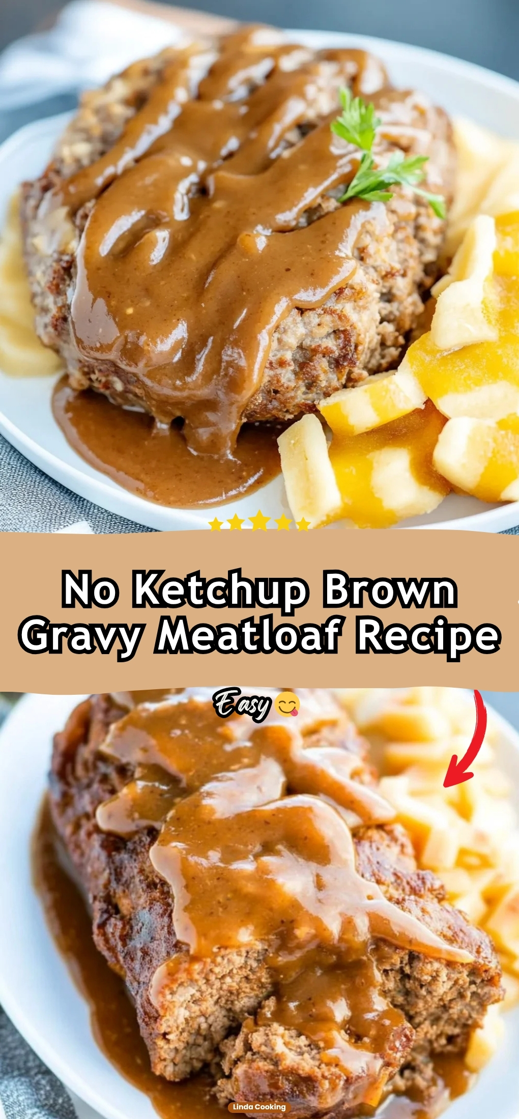 No Ketchup Brown Gravy Meatloaf Recipe