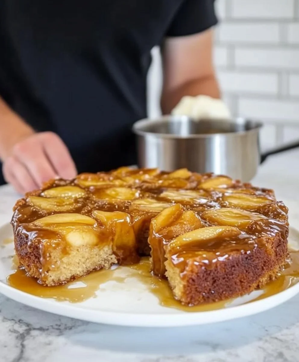 CARAMEL APPLE UPSIDE-DOWN CAKE