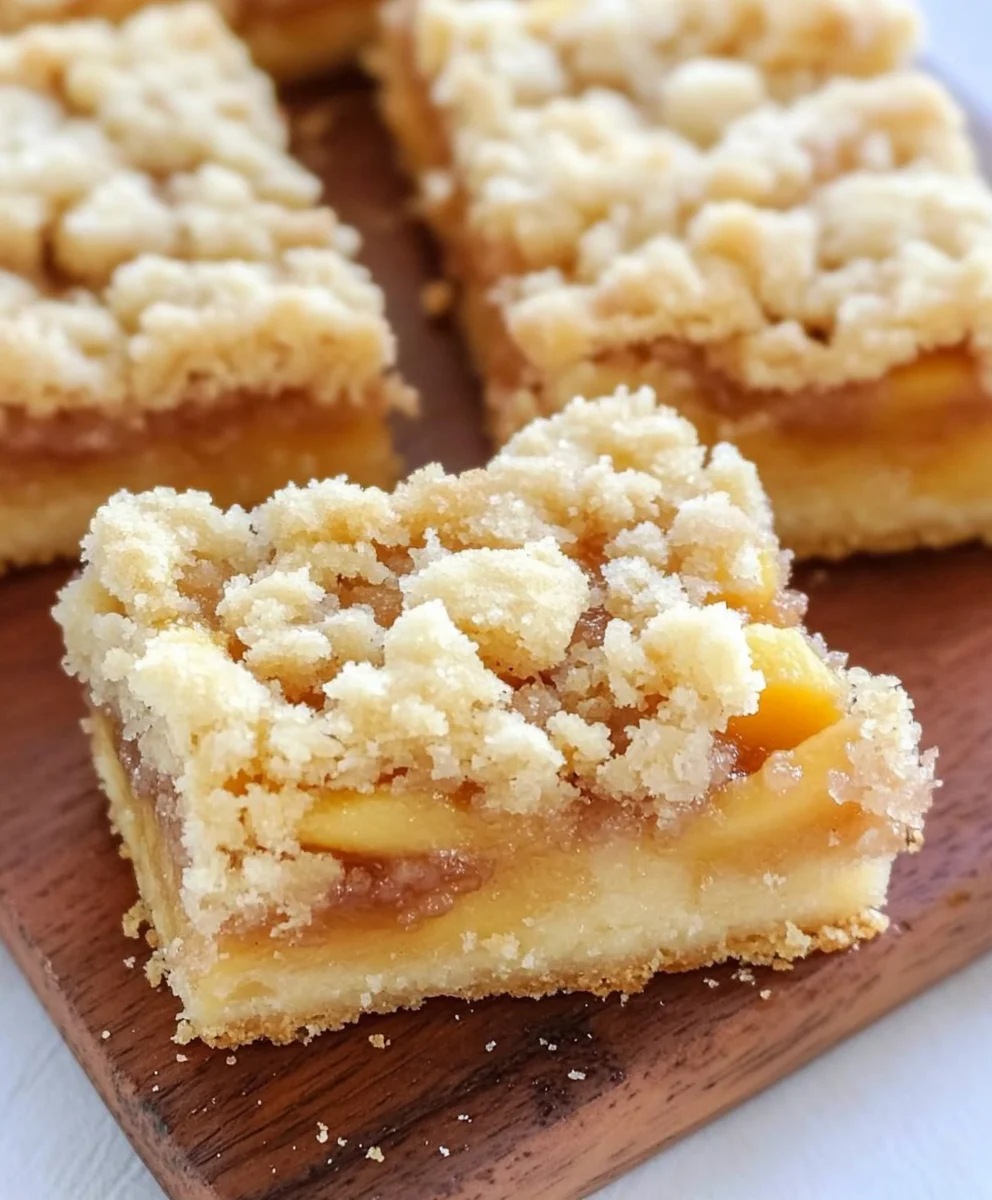 Best Peach Cobbler Crumble Bars
