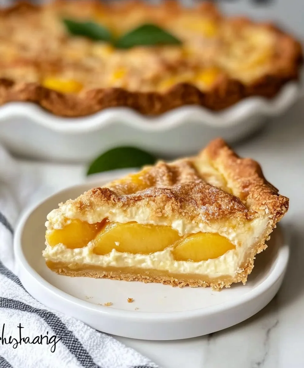 CUSTARD PEACH PIE
