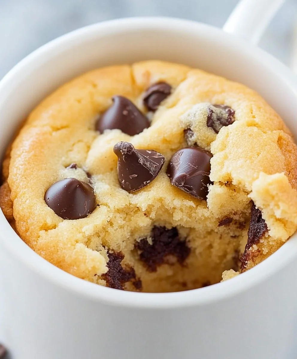 1-MINUTE CHOCOLATE CHIP MUG COOKIE