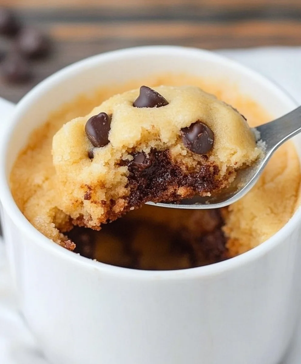 1-MINUTE CHOCOLATE CHIP MUG COOKIE