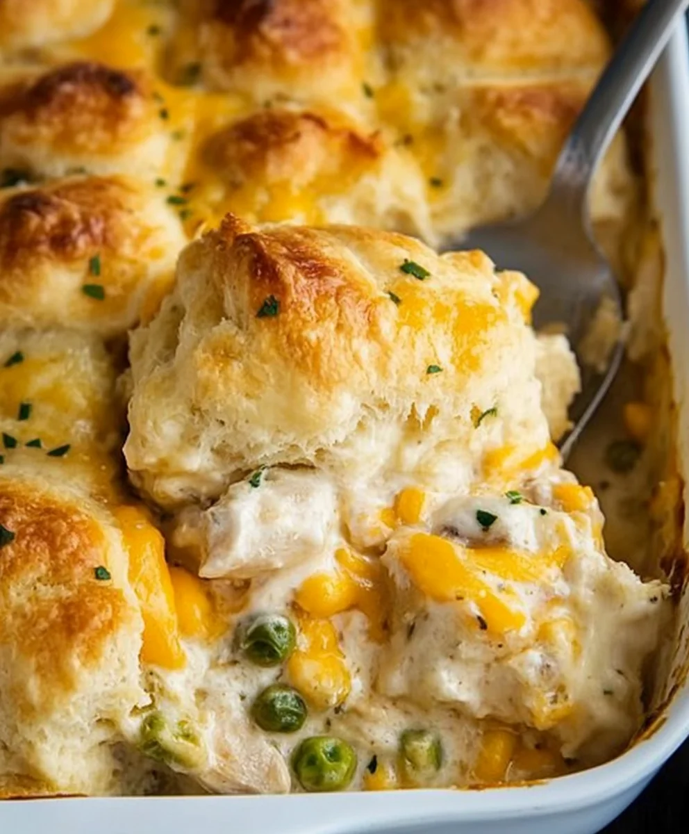 Chicken Pot Pie Bubble Up Casserole