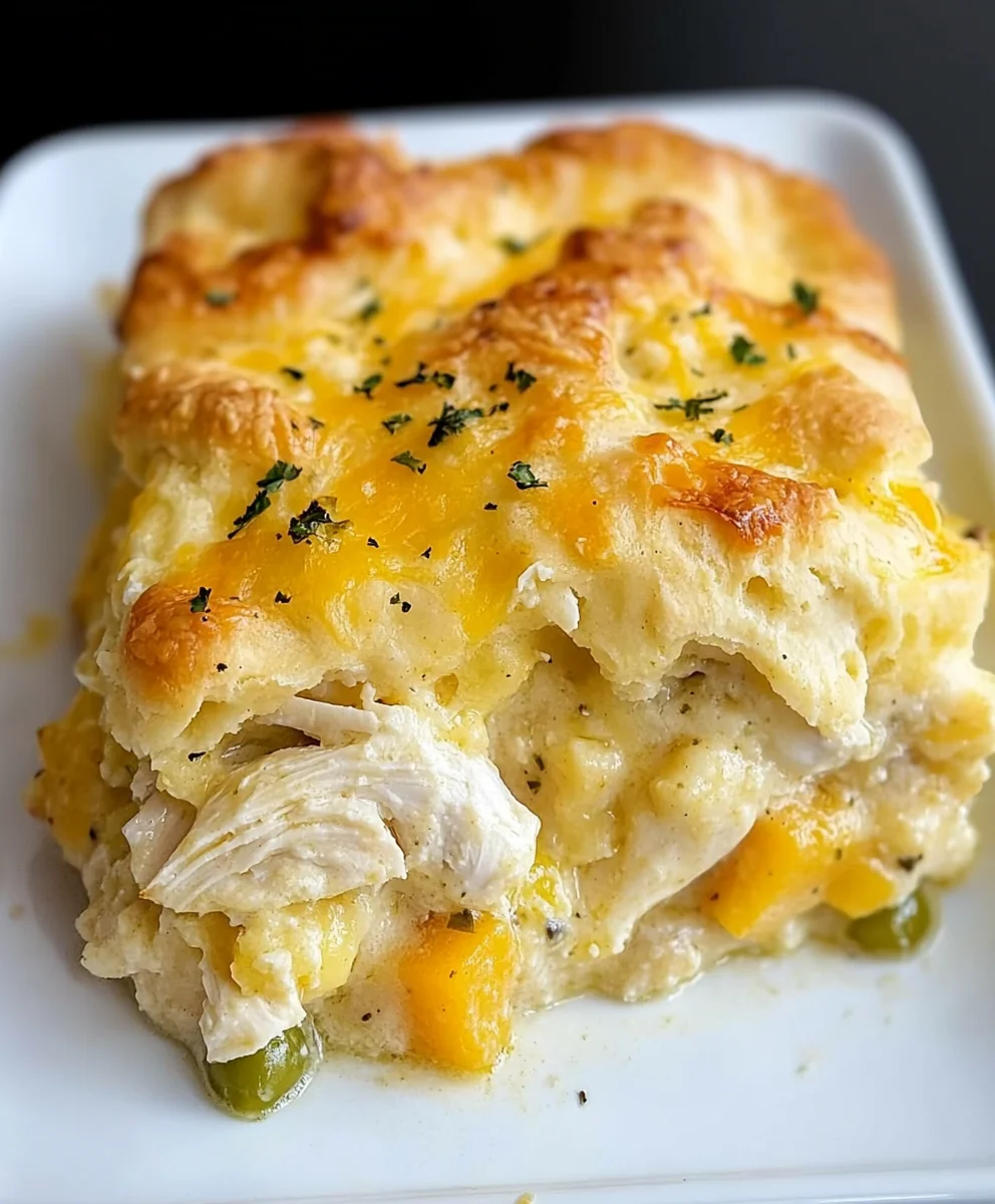 Chicken Pot Pie Bubble Up Casserole