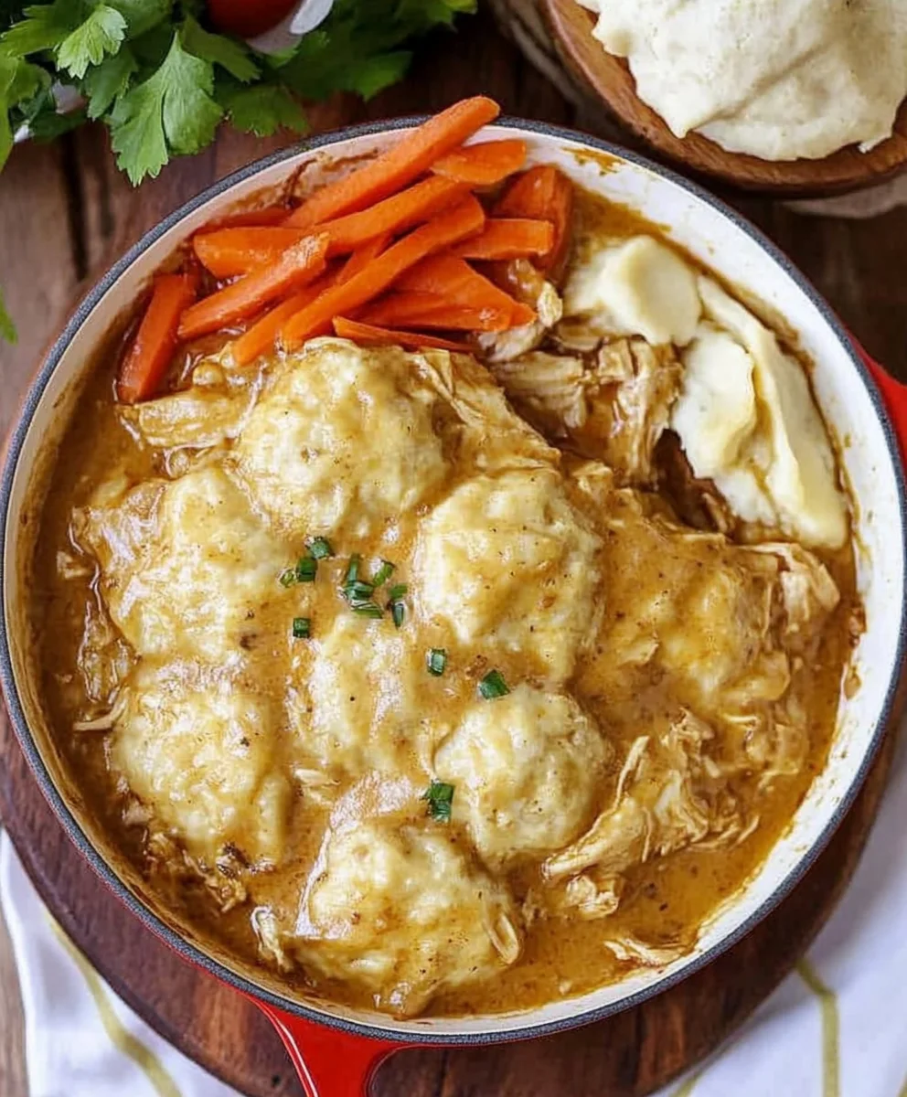 EASY HOMEMADE CHICKEN AND DUMPLINGS RECIPE