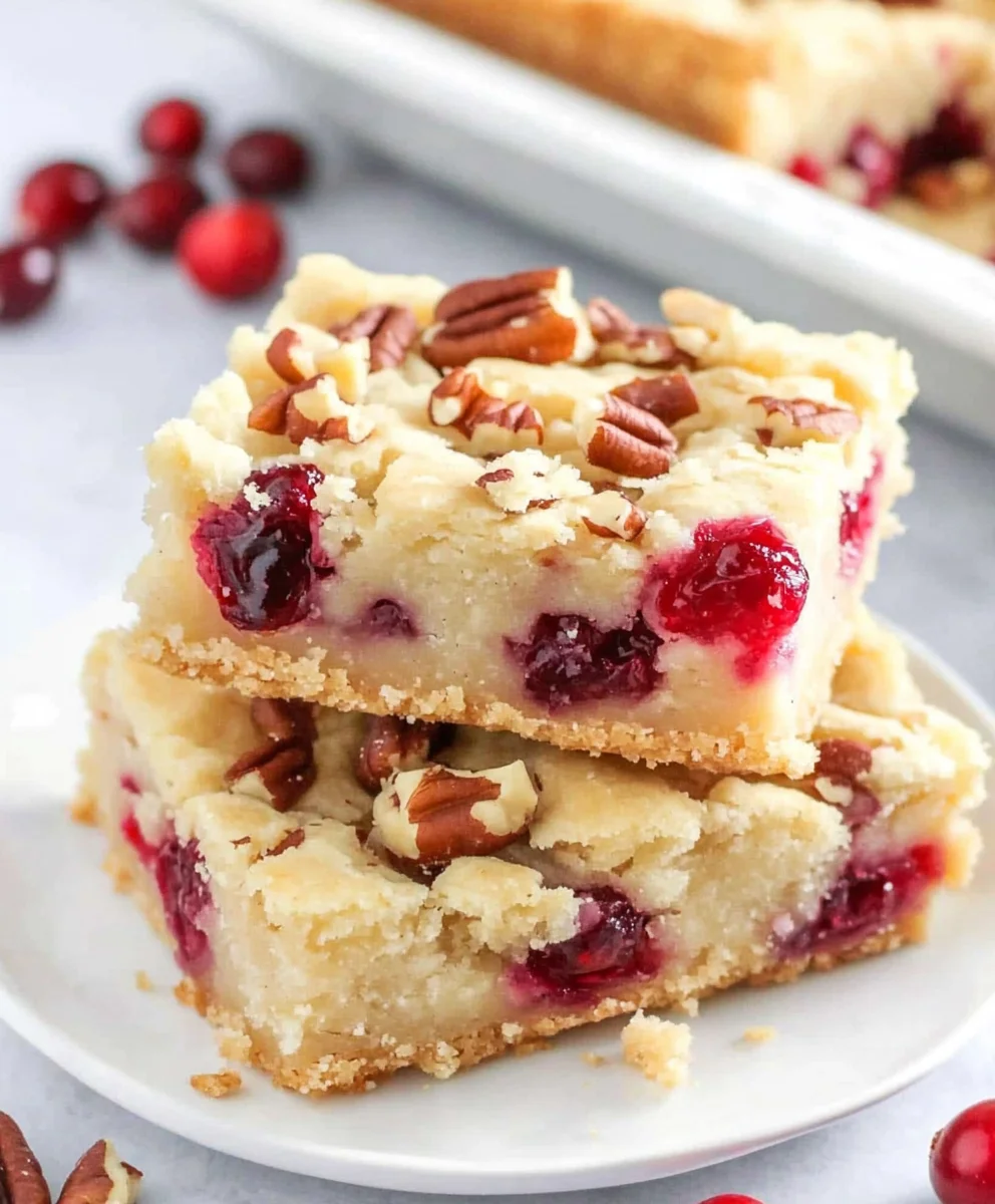 Easy Cranberry Shortbread Bars Recipe