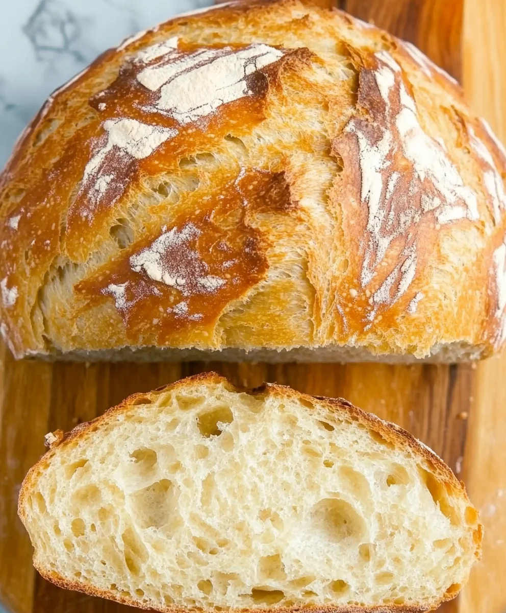 EASY DUTCH OVEN NO KNEAD BREAD