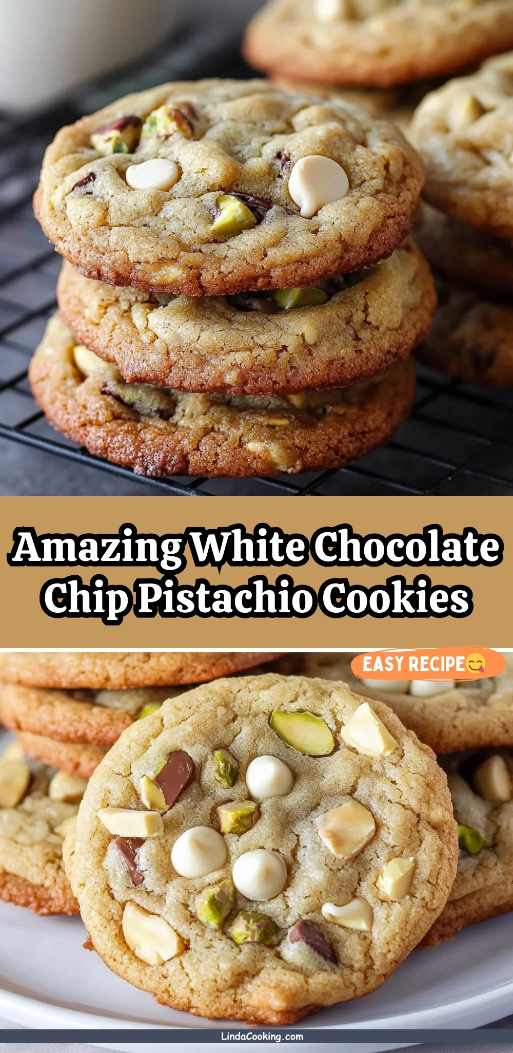 Amazing White Chocolate Chip Pistachio Cookies