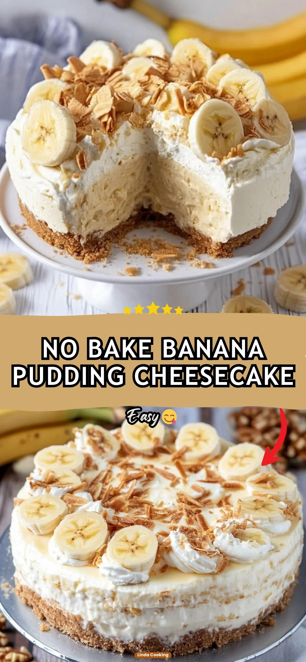 NO BAKE BANANA PUDDING CHEESECAKE