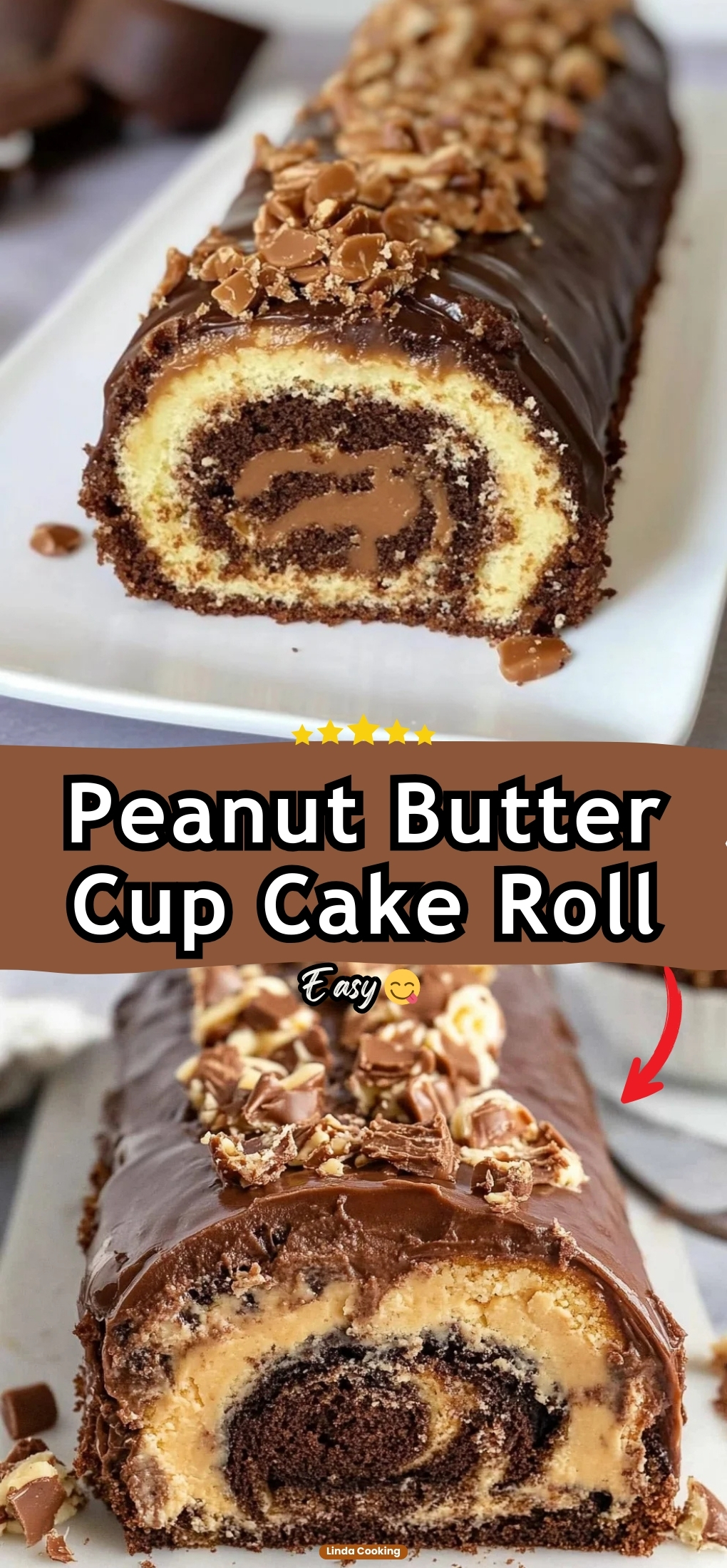 Peanut Butter Cup Cake Roll