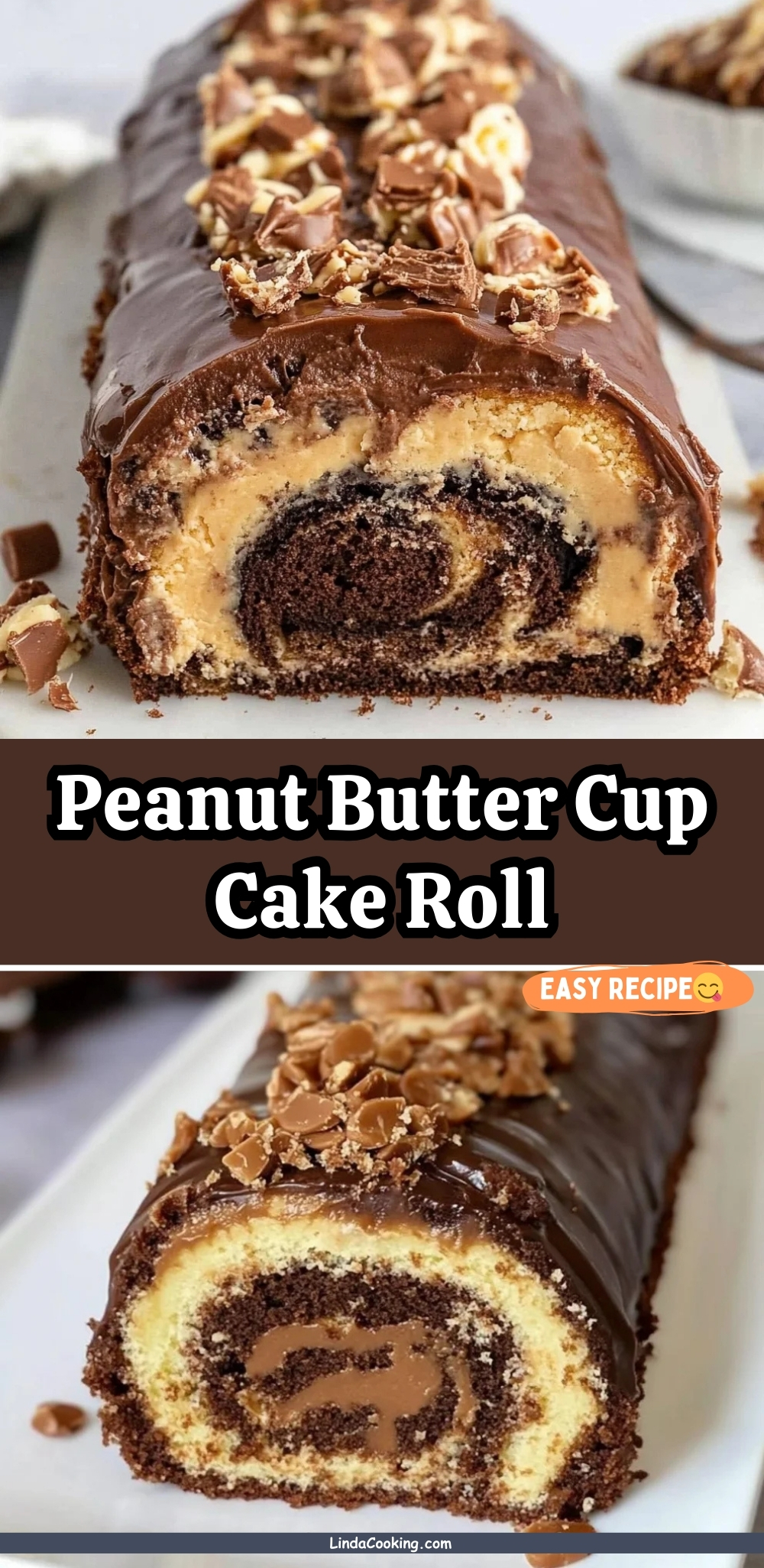 Peanut Butter Cup Cake Roll