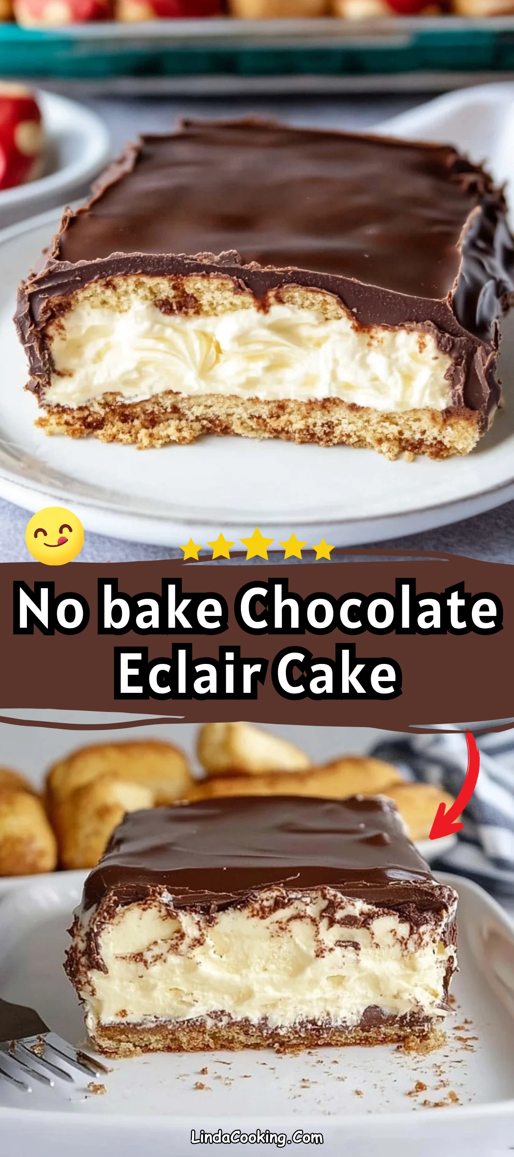 No bake Chocolate Eclair Cake