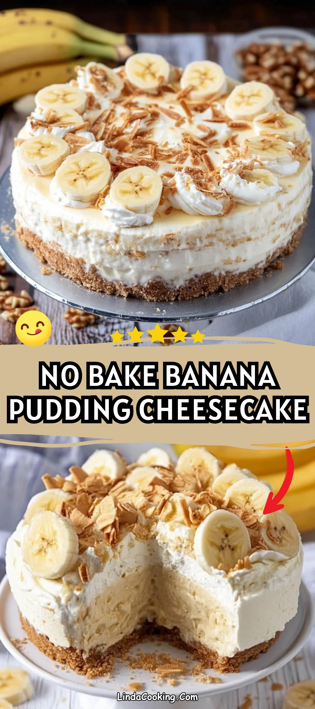 NO BAKE BANANA PUDDING CHEESECAKE