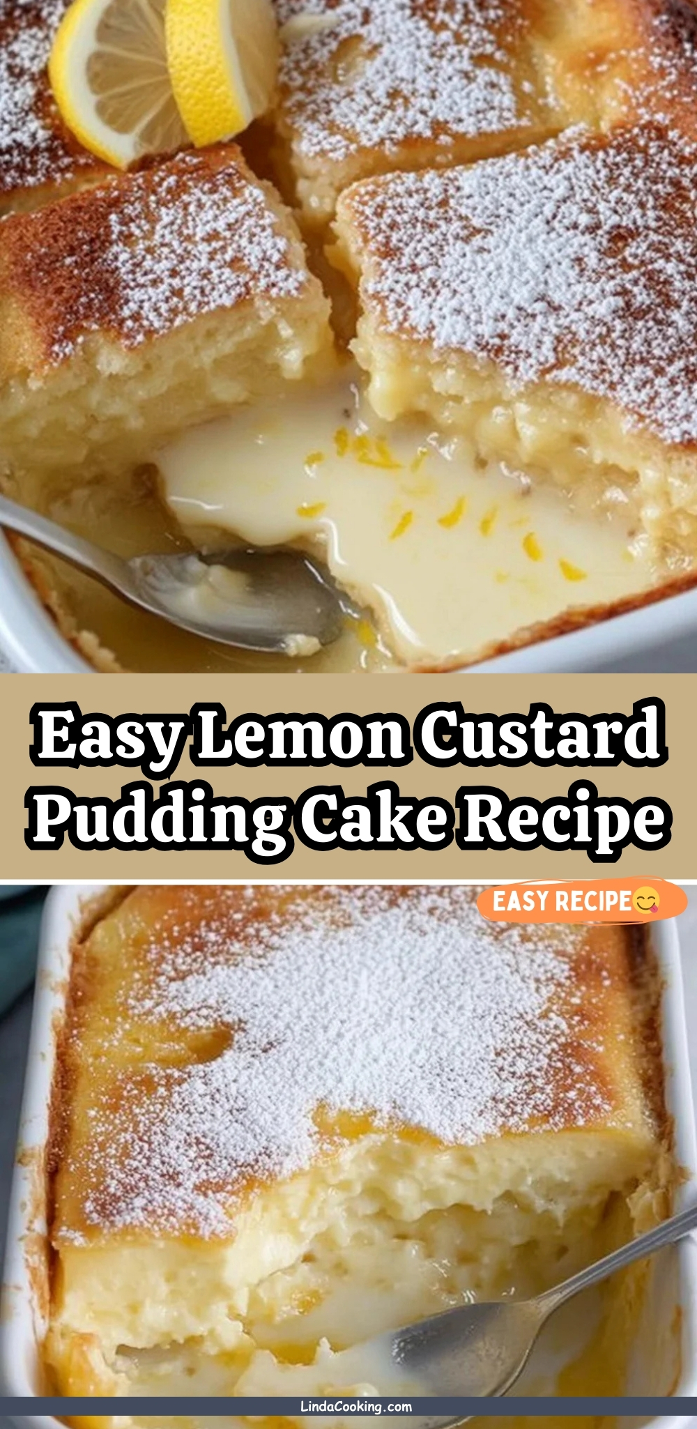 Lemon Custard Pudding Cake Recipe