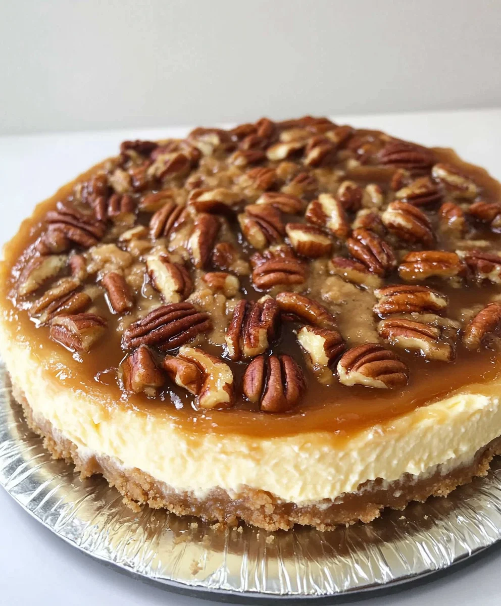 Savor the Decadent Fusion of Pecan Pie Cheesecake