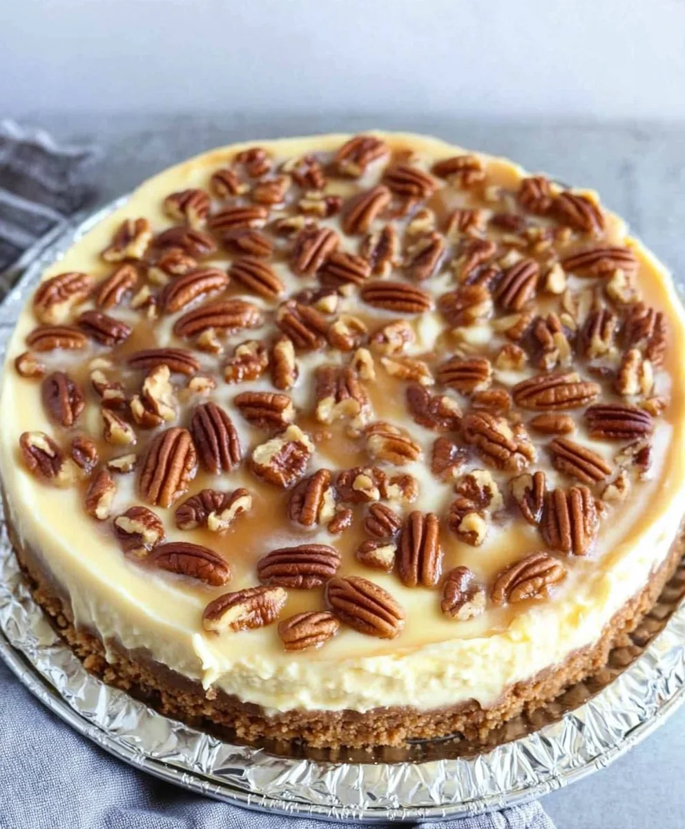 Savor the Decadent Fusion of Pecan Pie Cheesecake
