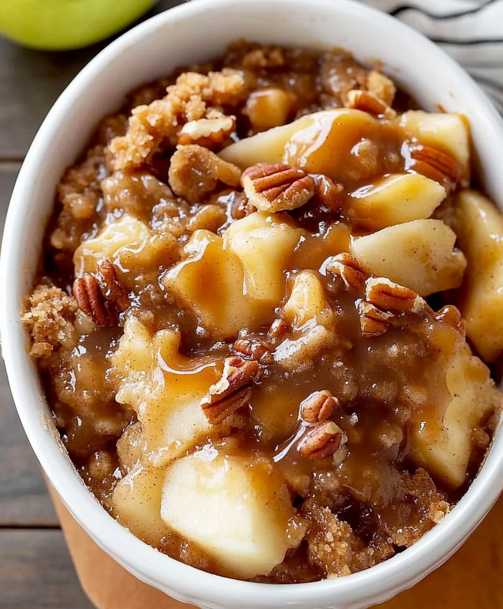 CARAMEL APPLE PECAN COBBLER
