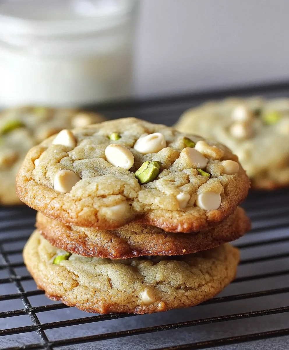 Amazing White Chocolate Chip Pistachio Cookies