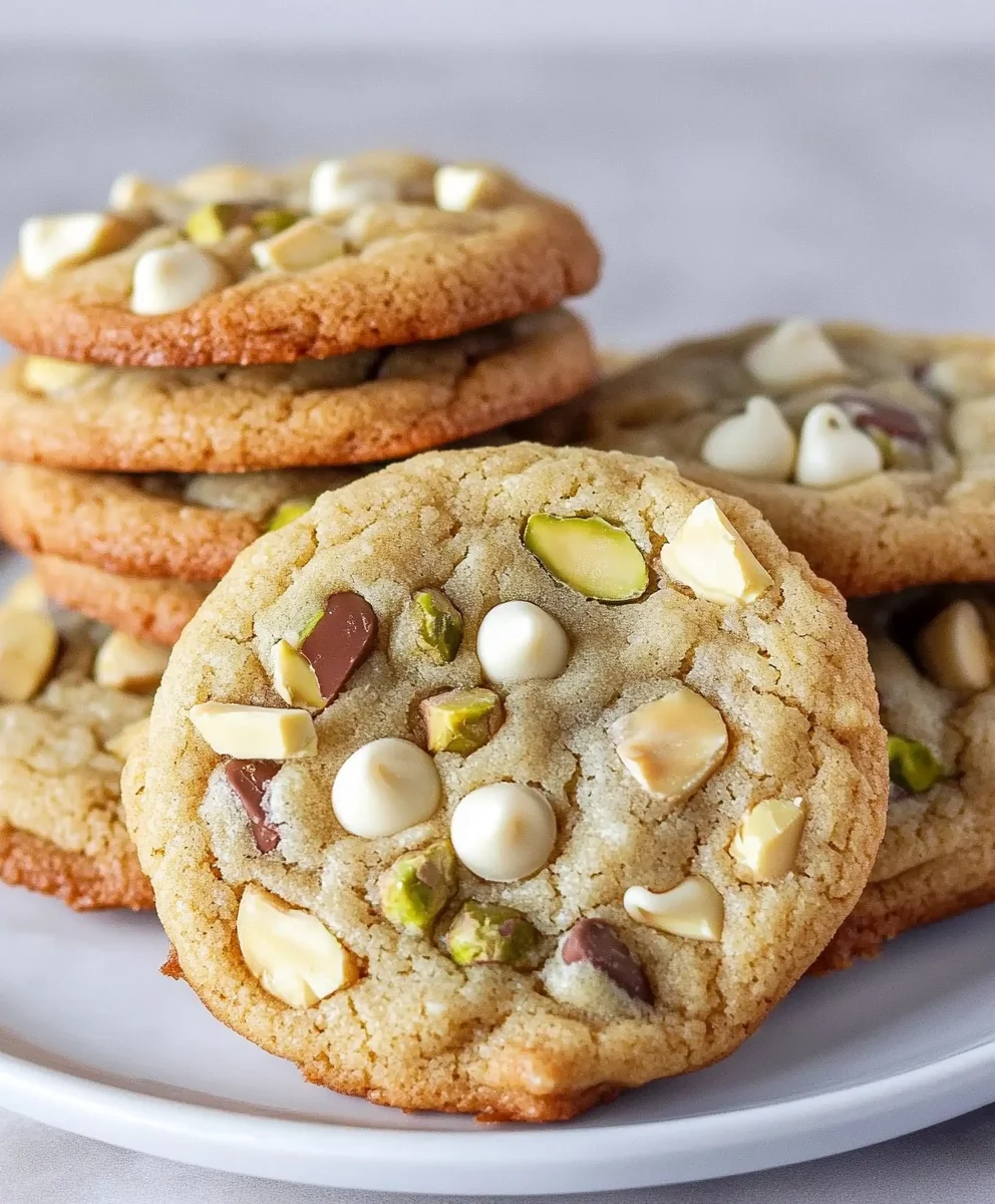 Amazing White Chocolate Chip Pistachio Cookies