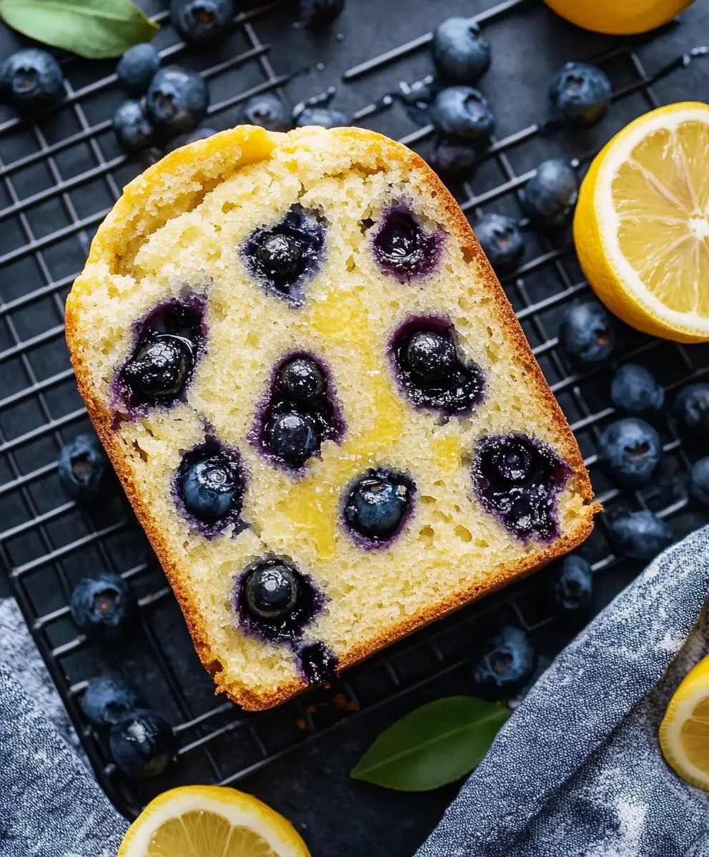 BLUEBERRY LEMON BREAD WITH LEMON GLAZE