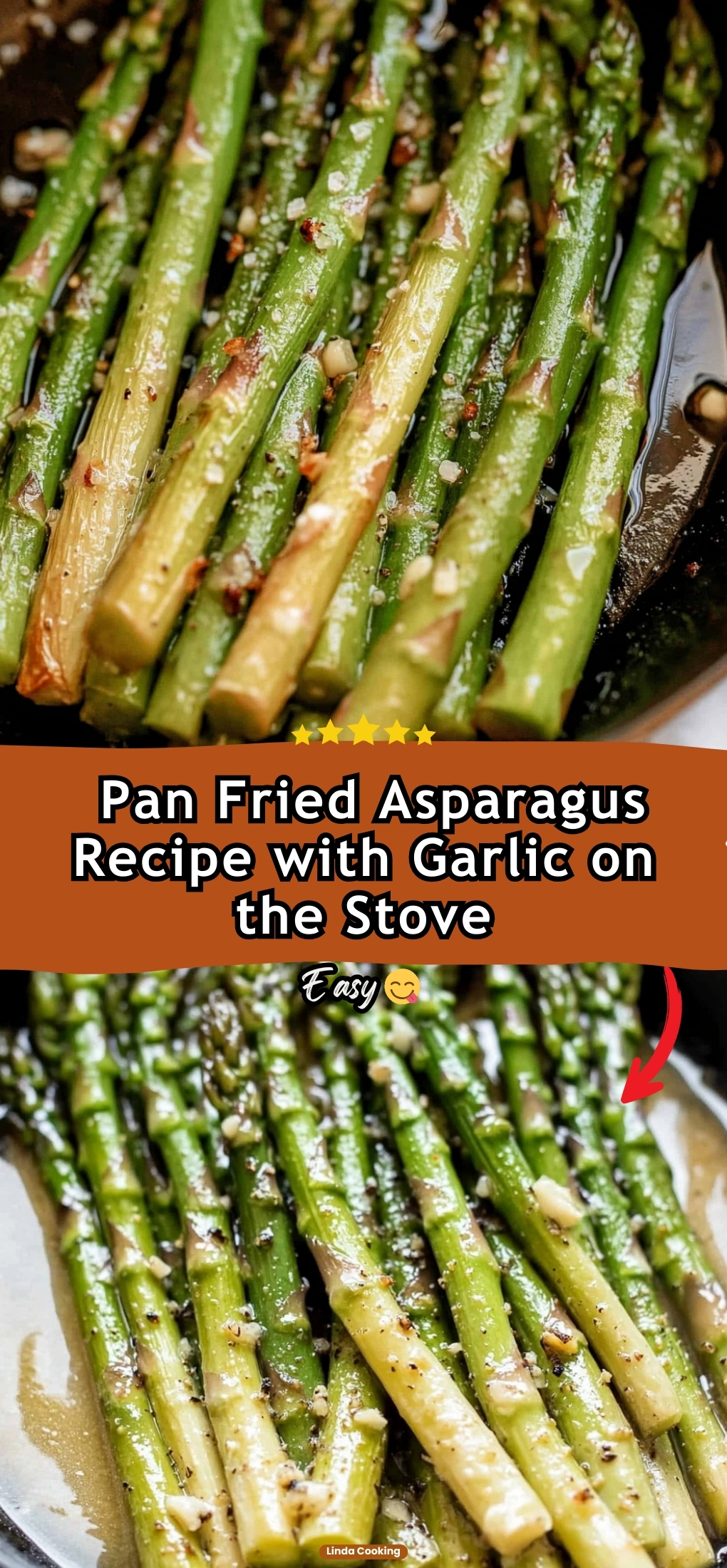 Perfect Pan Fried Asparagus Recipe with Garlic on the Stove