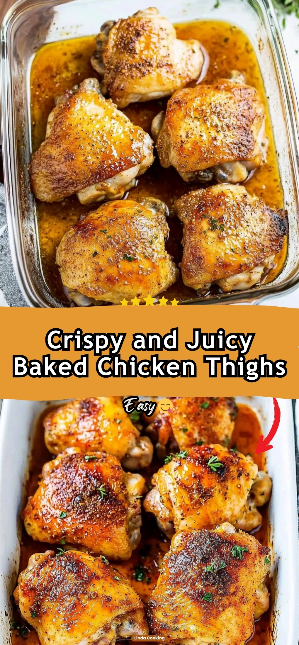 Crispy and Juicy Baked Chicken Thighs