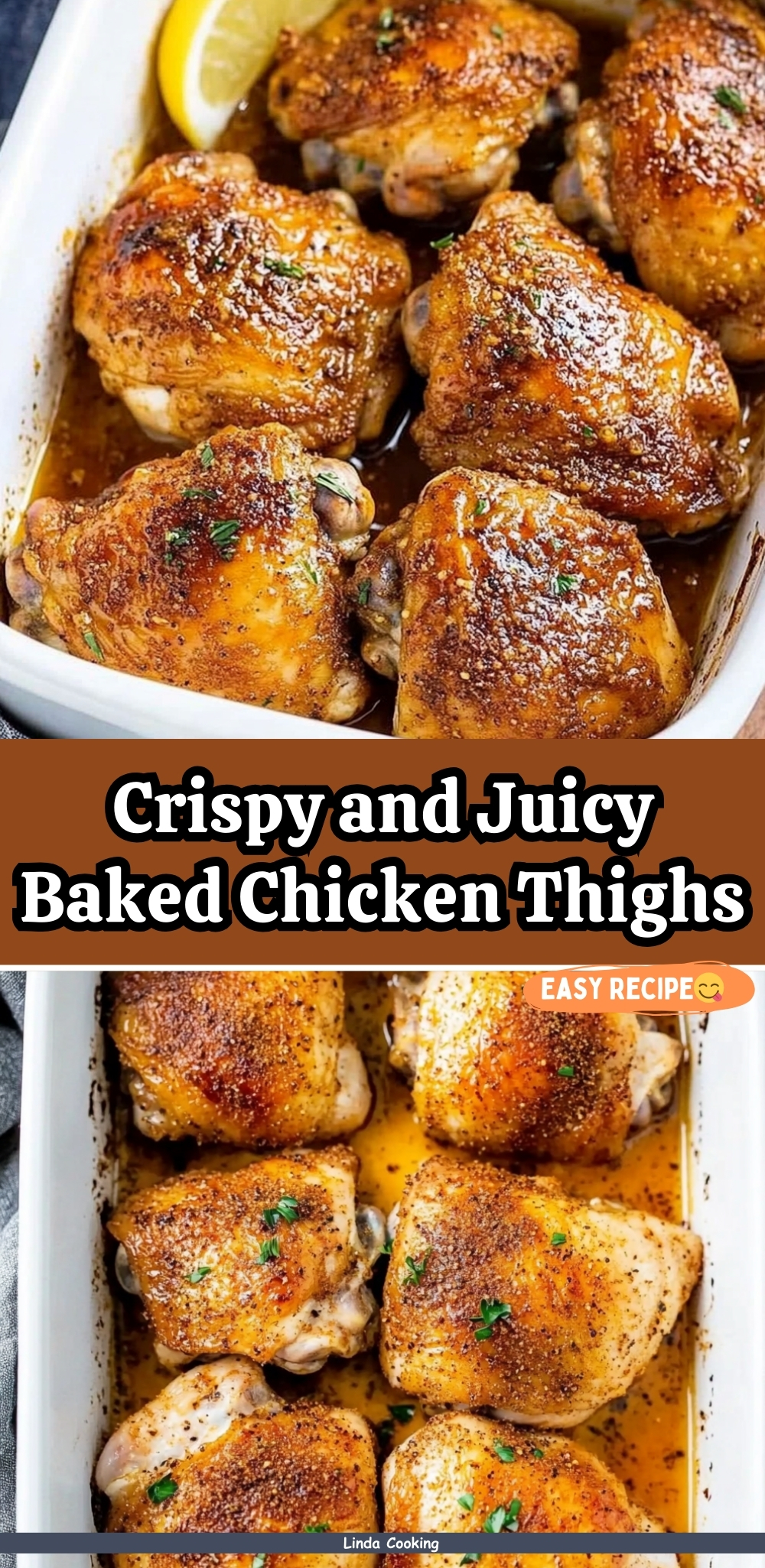 Crispy and Juicy Baked Chicken Thighs