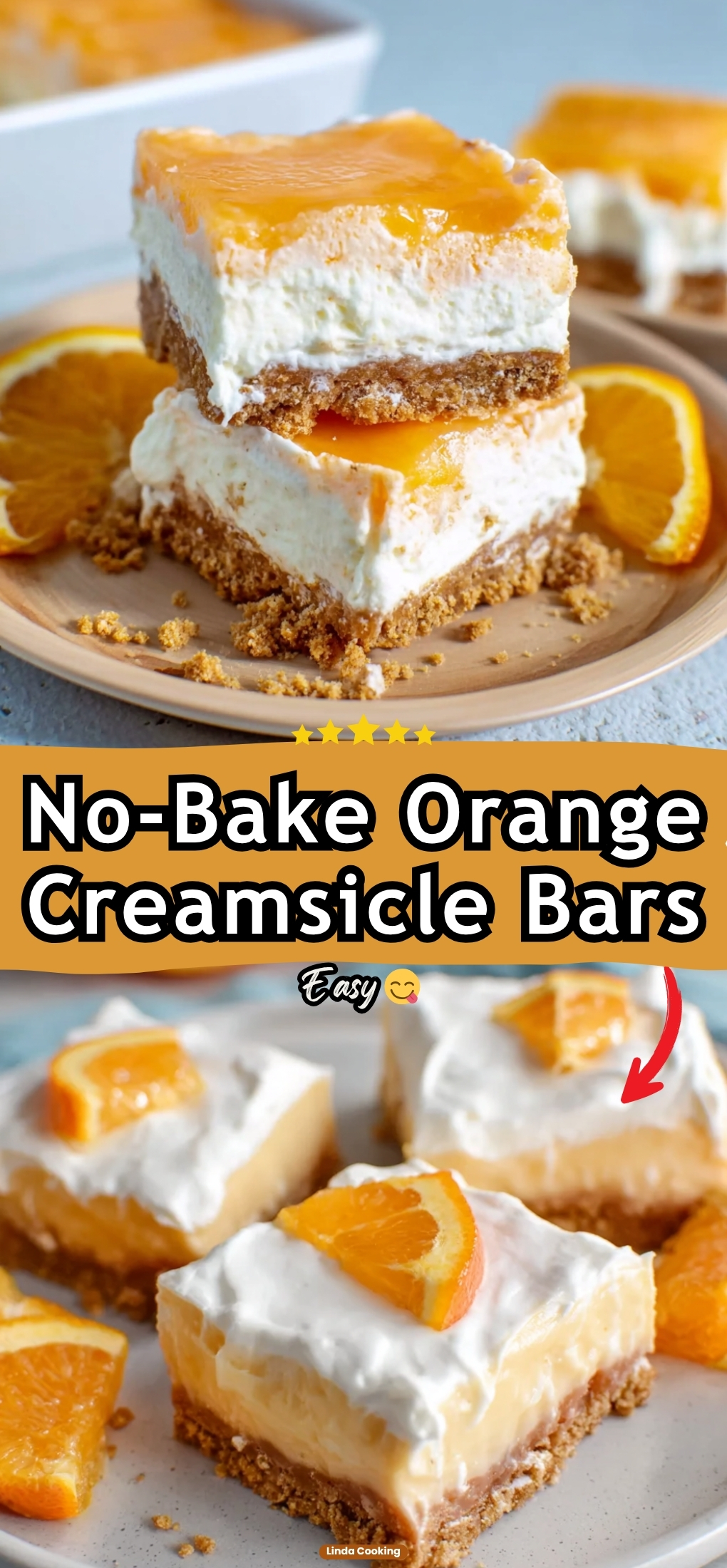 No-Bake Orange Creamsicle Bars