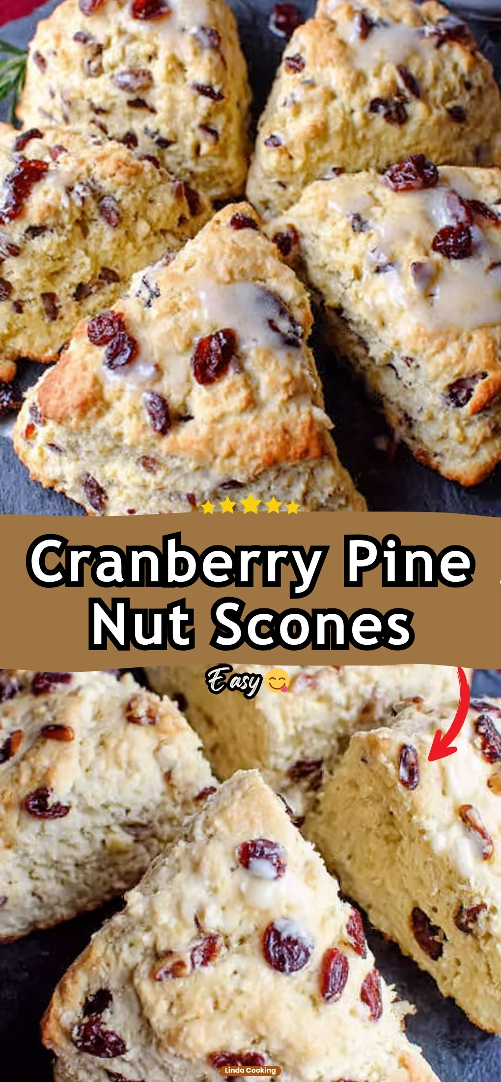 Cranberry Pine Nut Scones